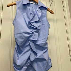 New York and Company blue sleeveless blouse